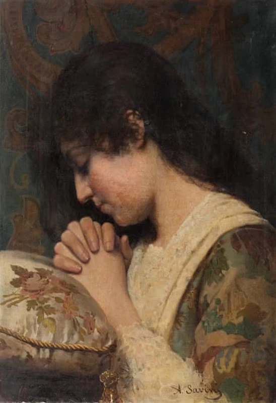 Ragazza in preghiera